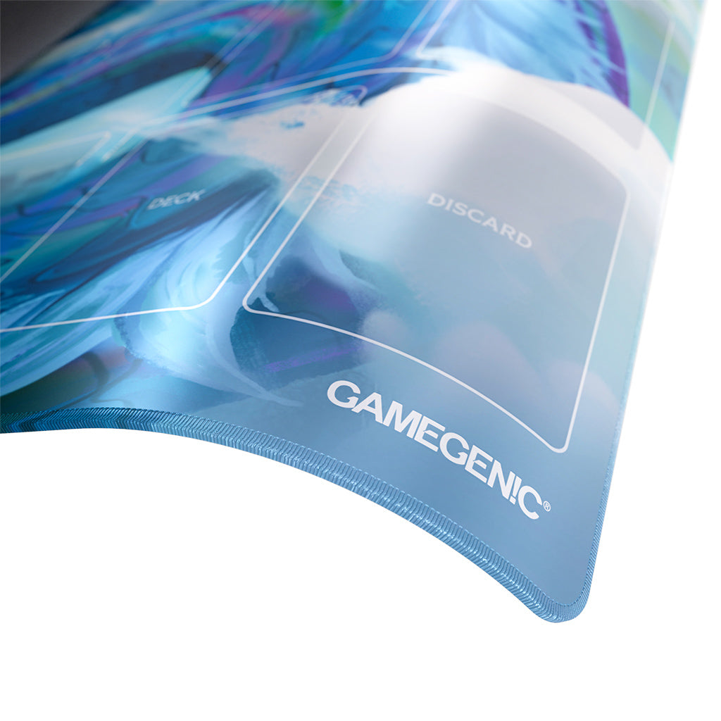 Playmat featuring Kuraokami design, ideal for trading card games, with sections for deck and discard zones.