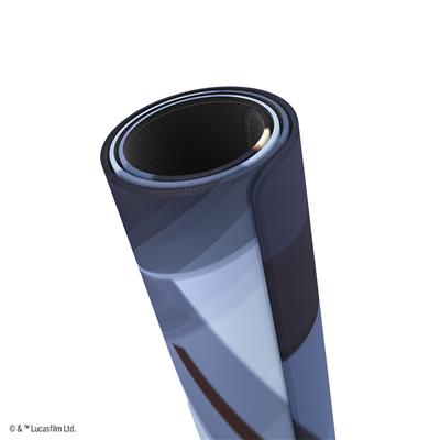 Rolled Gamegenic playmat featuring Darth Maul from Star Wars Unlimited, designed for tabletop gaming and card play.