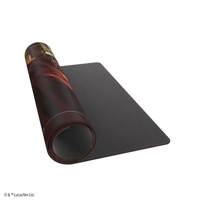 Gamegenic Playmat featuring Star Wars Unlimited design of Baylan and Shin Hati, rolled with a smooth black underside.