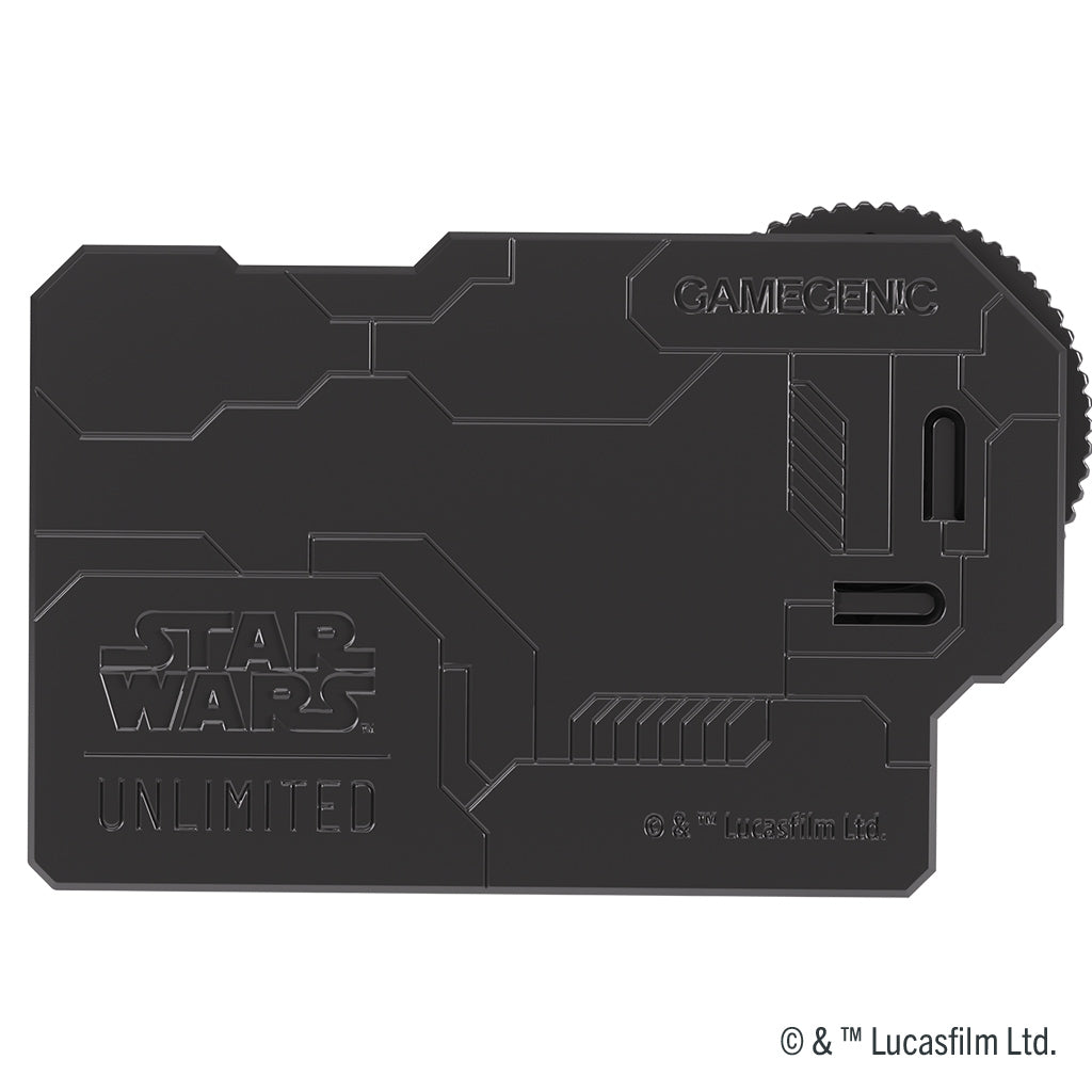 Black Damage Pad for Star Wars Unlimited by Gamegenic, featuring a sleek design with game-related graphics and branding.