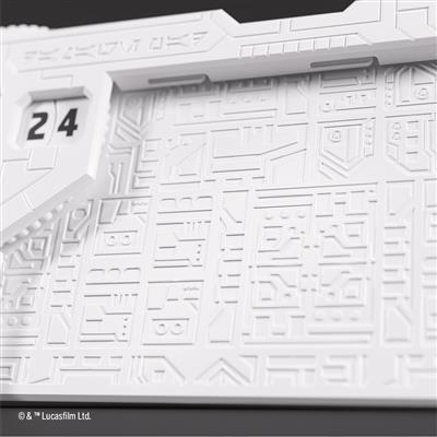White Damage Pad for Star Wars Unlimited featuring a detailed sci-fi design, ideal for tracking game damage.