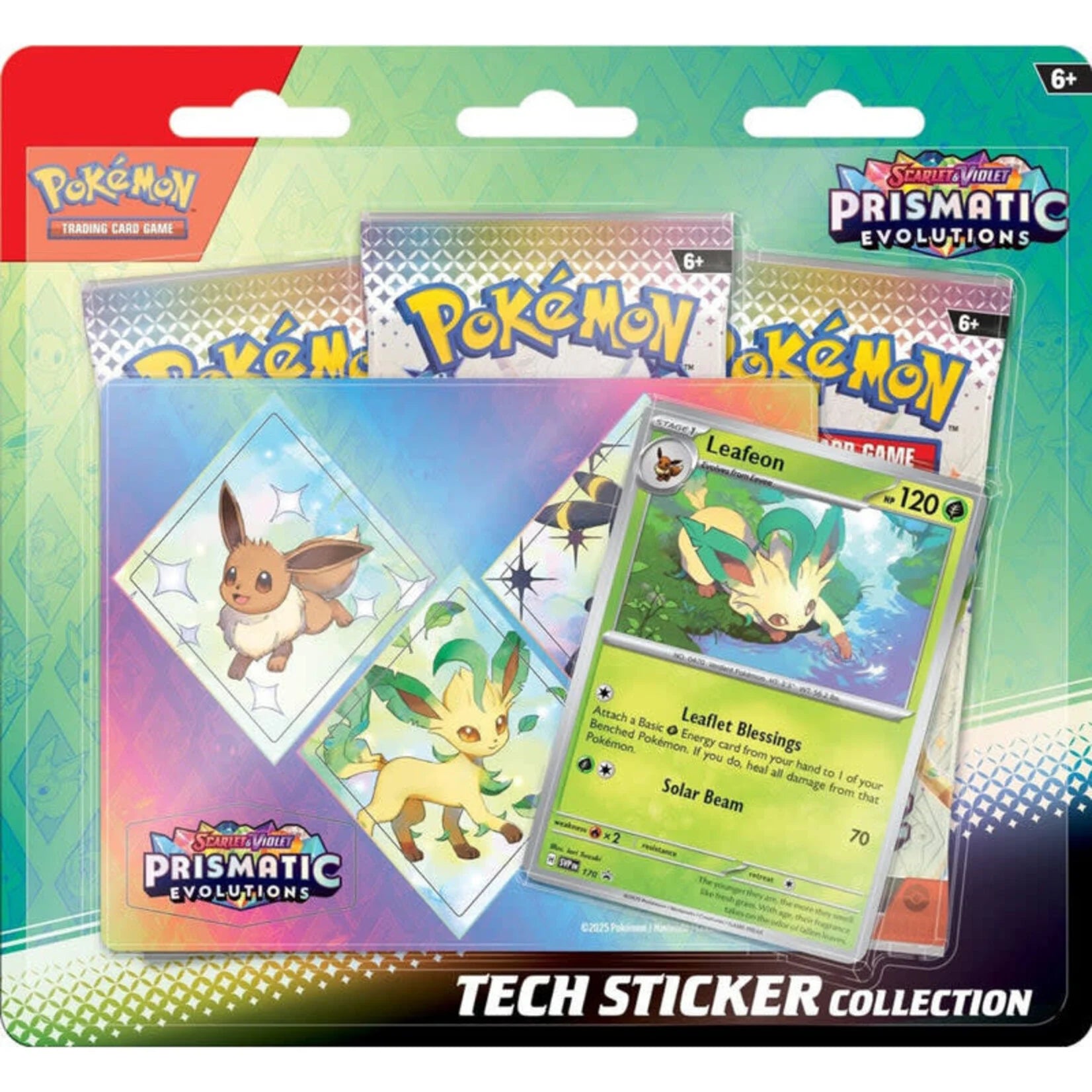 Pokemon TCG: Scarlet & Violet: Prismatic Evolutions: Tech Sticker Collection - Leafeon (PREORDER)