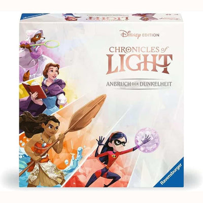 Disney Edition of Chronicles of Light: Darkness Falls board game box featuring iconic characters in vibrant artwork.