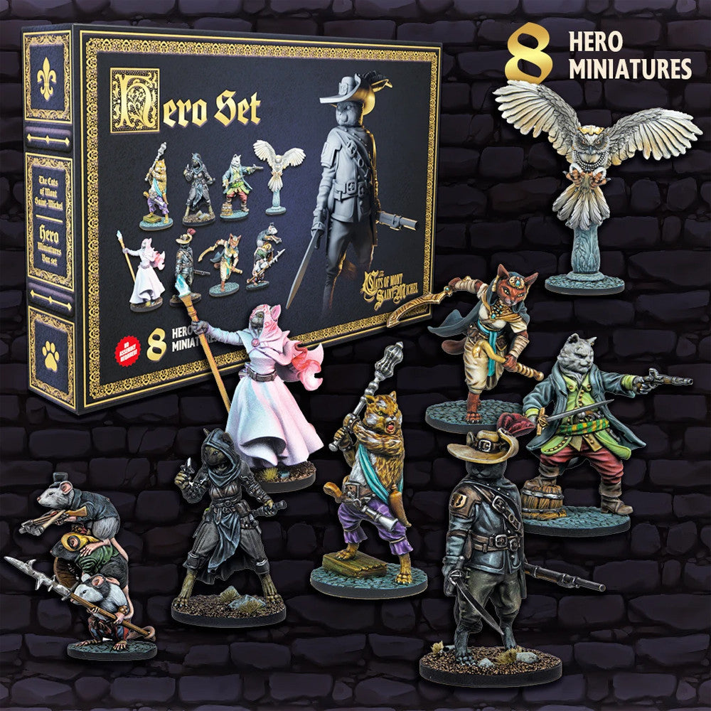 The Cats of Mont Saint-Michel - Hero Miniature Set (Unpainted) (PREORDER)