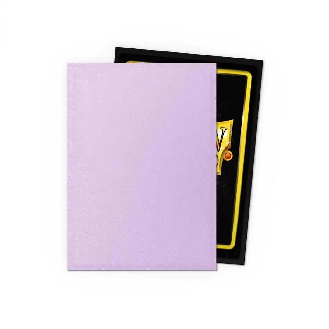 Matte dual card sleeves in orchid color, designed for card protection, featuring a smooth finish and durable material.