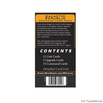 Star Wars: Legion - Galactic Republic Command Card Pack (PREORDER)