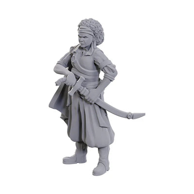Ansalon Human Rogue miniature from Dungeons & Dragons Nolzur's Marvelous Miniatures, featuring detailed clothing and weaponry.