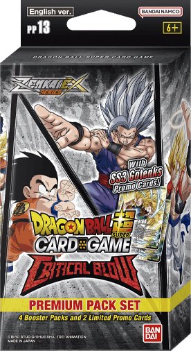Dragon Ball Super TCG | Zenkai Series 5 Premium Pack Set | 4 Booster Packs + 2 Promo Cards | Wulf Gaming Dragon Ball Super TCG | Zenkai Series 5 Premium Pack Set | 4 Booster Packs + 2 Promo Cards | Wulf Gaming