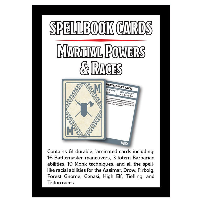 Dungeons & Dragons 5E: Spellbook Cards: Martial Powers and Race Deck