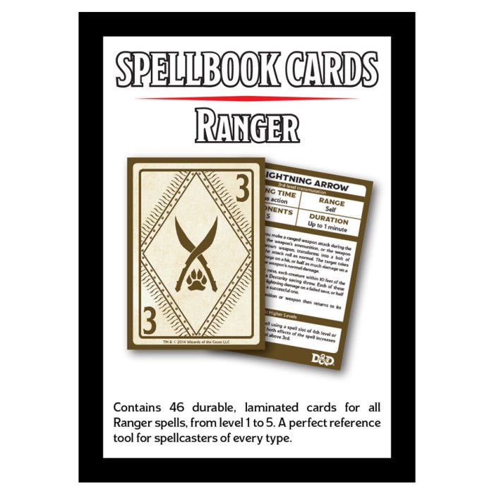 Dungeons & Dragons 5E: Spellbook Cards: Ranger Deck