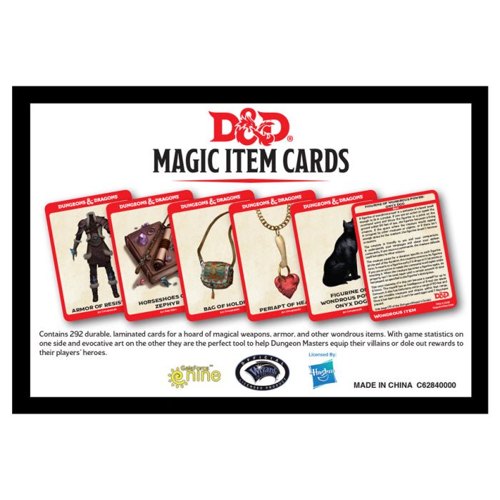 Collection of Dungeons & Dragons: Magic Item Cards Deck in a gallery layout