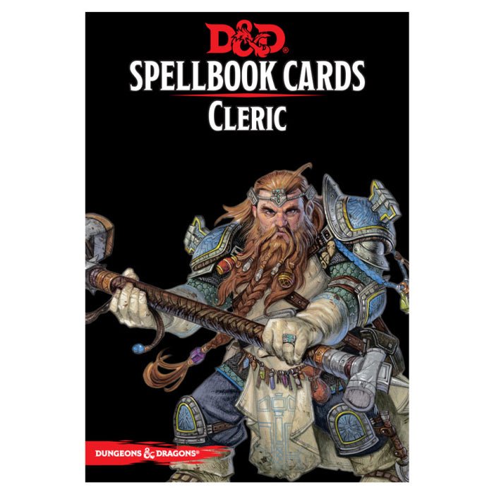 Collection of Dungeons & Dragons: Spellbook Cards: Cleric in a gallery layout