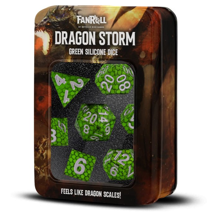 Fanroll: 7 Dice Set Silicone: Dragon Storm: Dragon Scales - Wulf Gaming