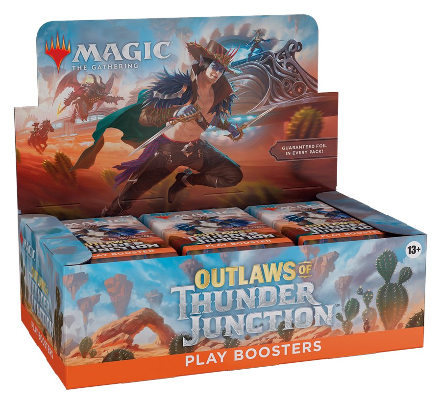 Collection of Magic: The Gathering: Outlaws of Thunder Junction Play Booster Box in a gallery layout