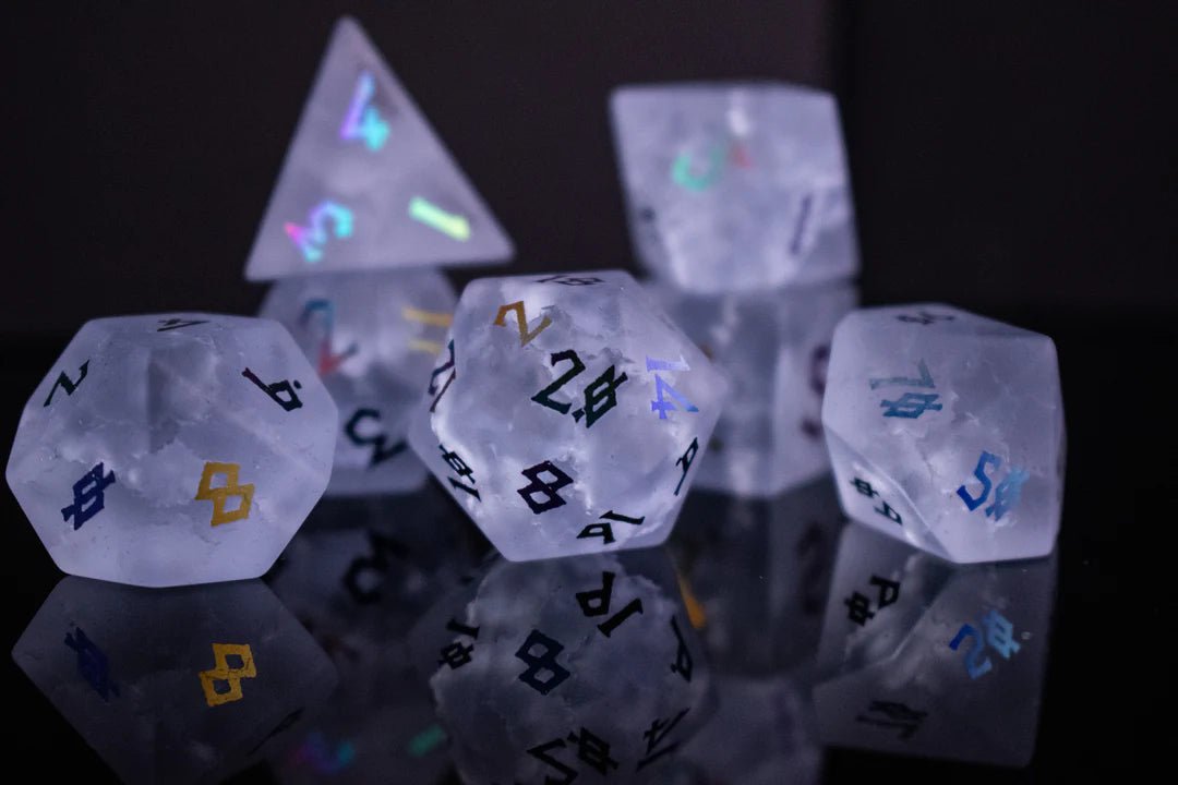 Misty Mountain Gaming: Bifrost Raised Lava Glass Dice Set