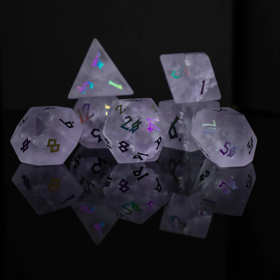 Misty Mountain Gaming: Bifrost Raised Lava Glass Dice Set