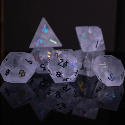 Misty Mountain Gaming: Bifrost Raised Lava Glass Dice Set