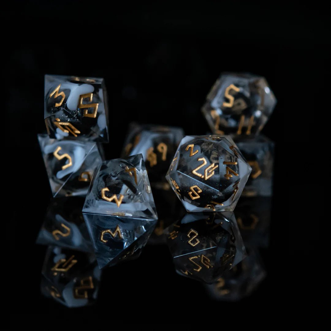 Misty Mountain Gaming: Smoke and Mirrors Liquid Core Dice Set