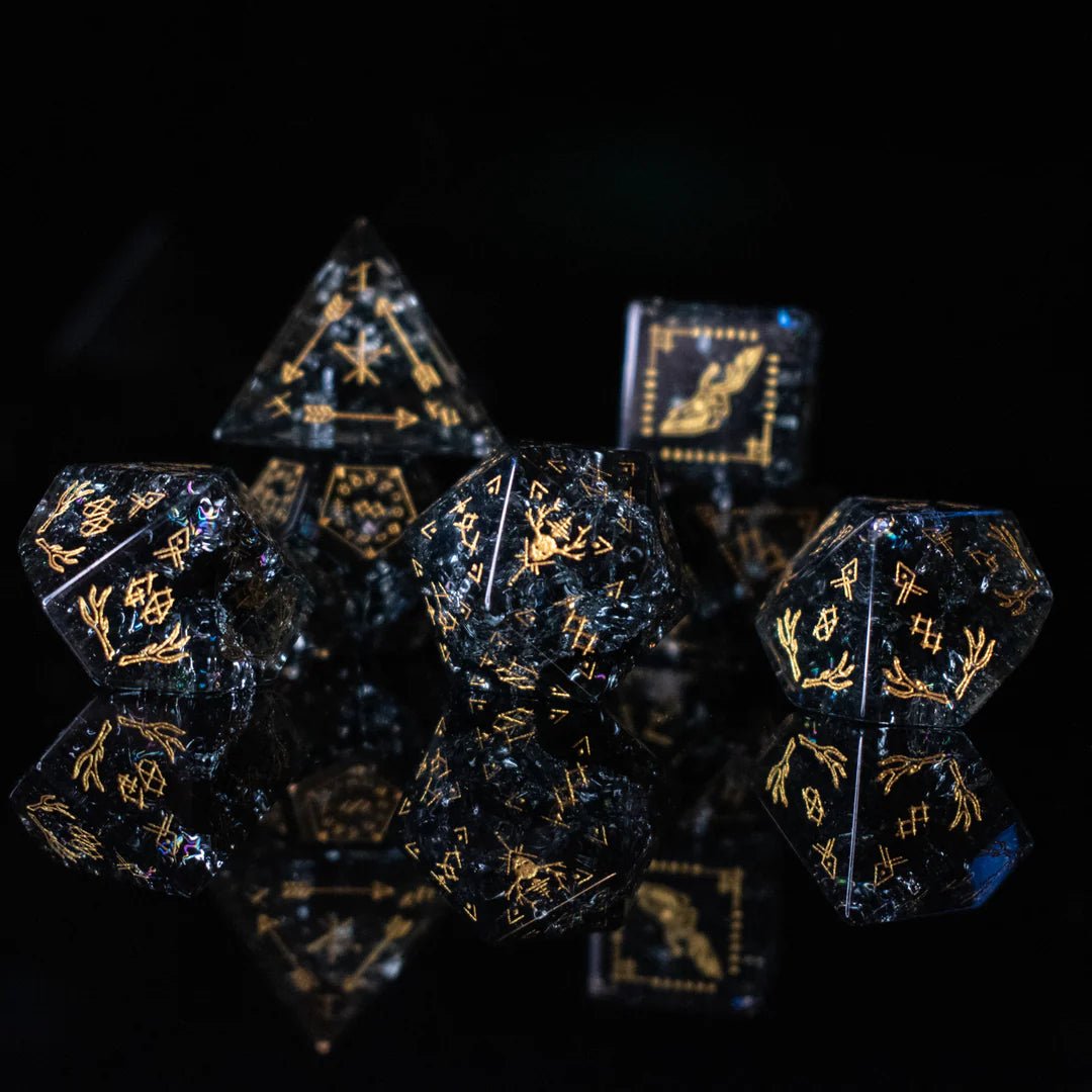 Misty Mountain Gaming: Wendigo Shattered Glass Dice Set