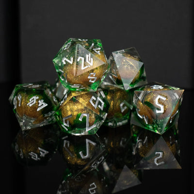 Misty Mountain Gaming:Pot O' Gold Liquid Core Dice Set
