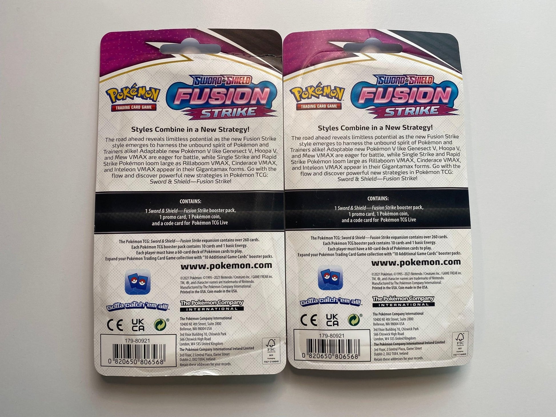Pokemon Fusion Strike Checklane Blister Pack (Qty 2)