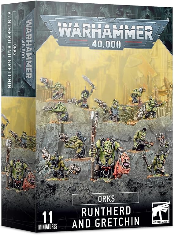 Collection of Warhammer 40,000: Orks Runtherd and Gretchin in a gallery layout