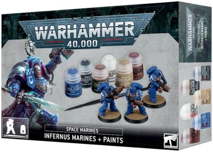 Collection of Warhammer 40,000: Space Marines: Infernus Marines & Paints Set in a gallery layout