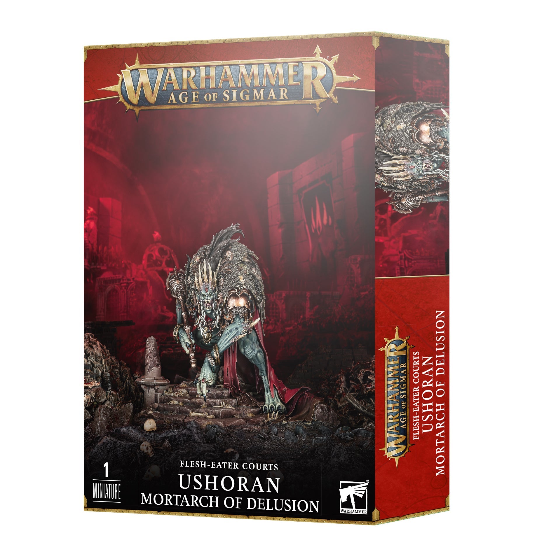 Collection of Warhammer: Age of Sigmar: Flesh-eater Courts: Ushoran, Mortarch of Delusion in a gallery layout