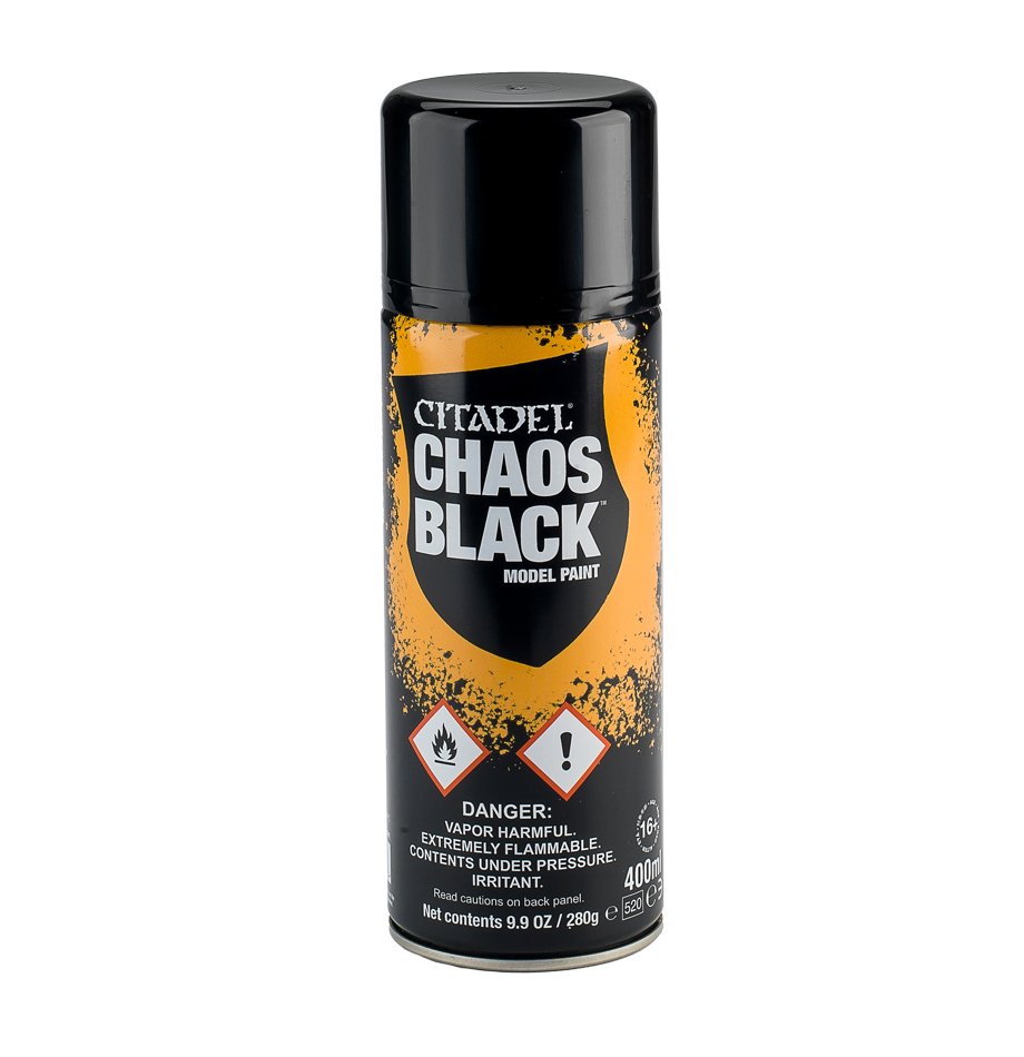 Warhammer Citadel Chaos Black Spray Paint